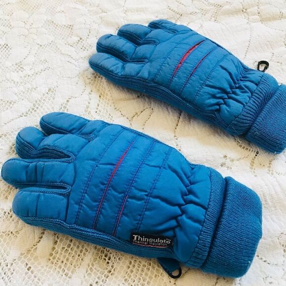 Thinsulate | vintage 1980’s blue youth winter gloves - Picture 5 of 5
